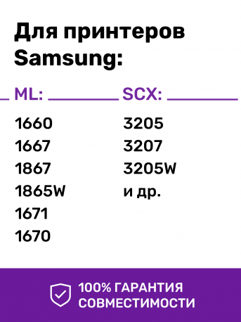 Картридж для Samsung ML-1860, SCX-3200, 3205 и др. (MLT-D104S, № 104)1