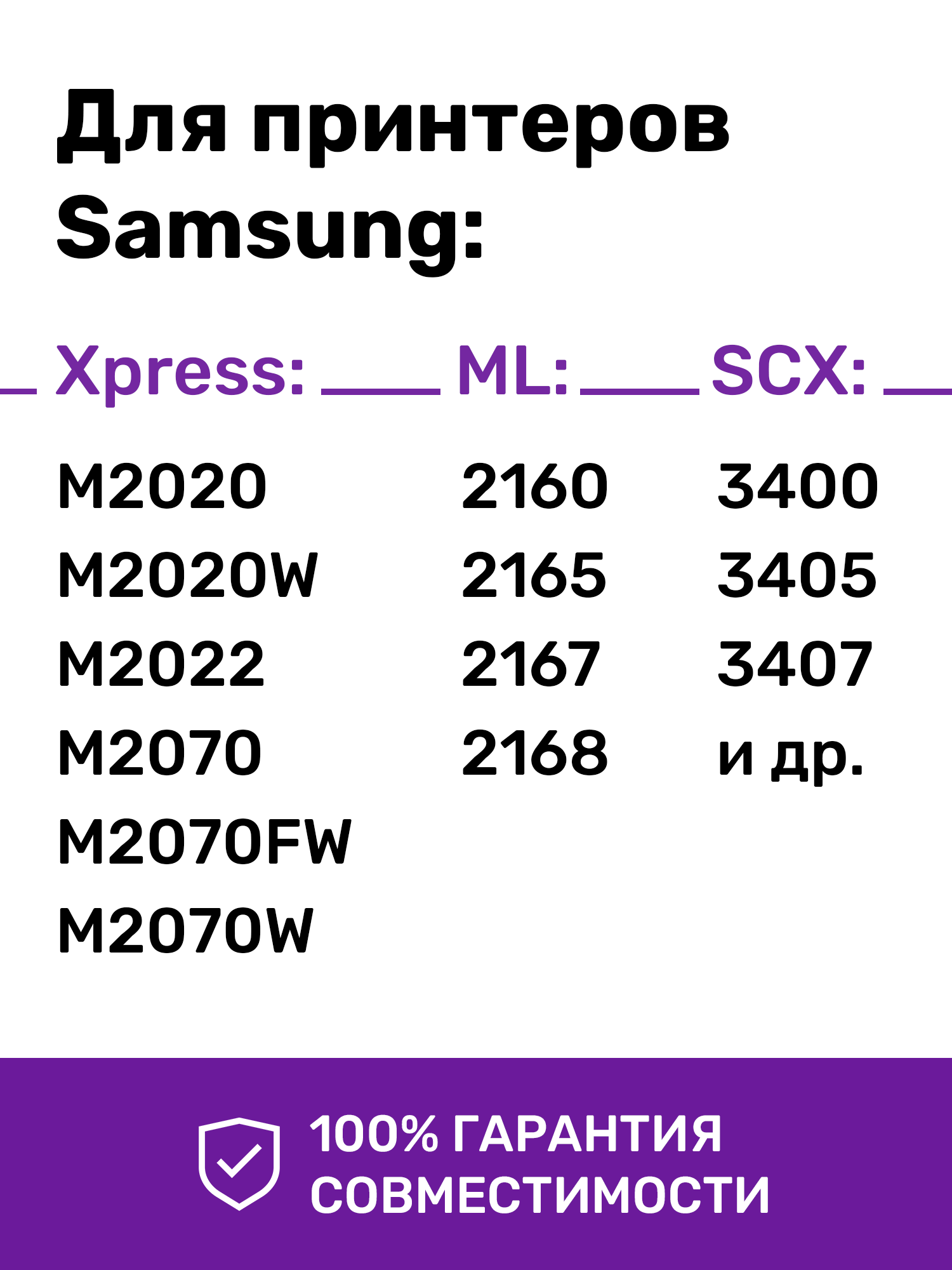 Картридж для Samsung Xpress M2020, M2020w, M2070 (MLT-D111L)