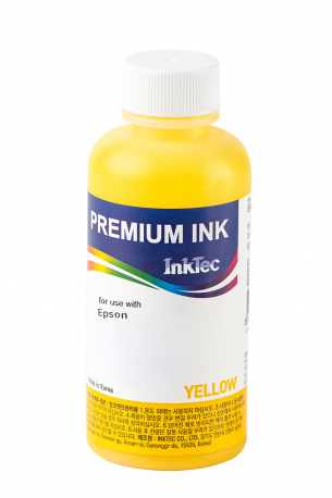 Водные чернила для Epson, InkTec E0005, Yellow, 100 мл.0