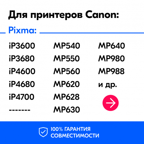 Картриджи для Canon PIXMA MP630 и др. Комплект из 5 шт., HB1