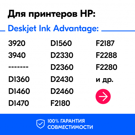 Картриджи для HP DeskJet F2280 и др. Комплект из 2 шт.1