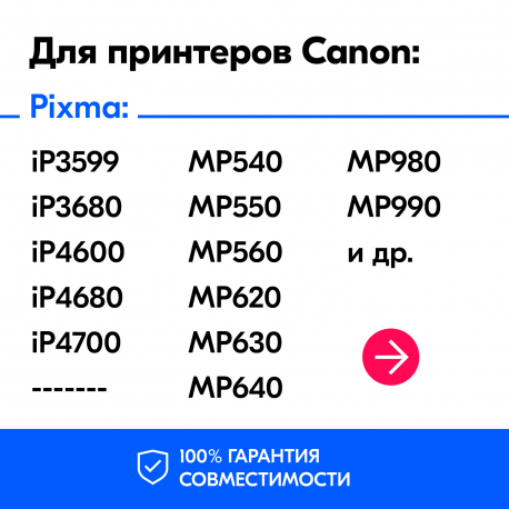 Картриджи для Canon PGI-520, CLI-521. Комплект из 5 шт., CS1