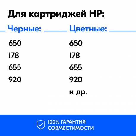Чернила для HP DeskJet 2720 и др. Комплект 4 цв. по 100 мл.3